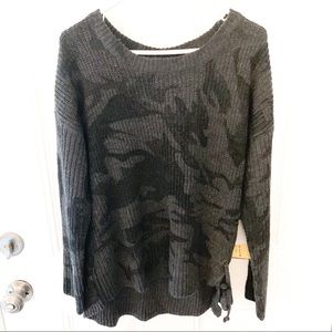 | 5 for $50 | Vintage Havana Camo Lace Up Sweater